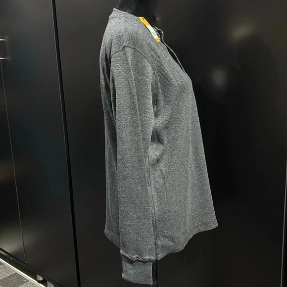 Carhartt Relaxed Fit Henley, Heavyweight thermal,chest pocket,snaps, long sleeve - Picture 4 of 9